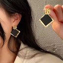 Retro Black Geometric Fashion Earrings