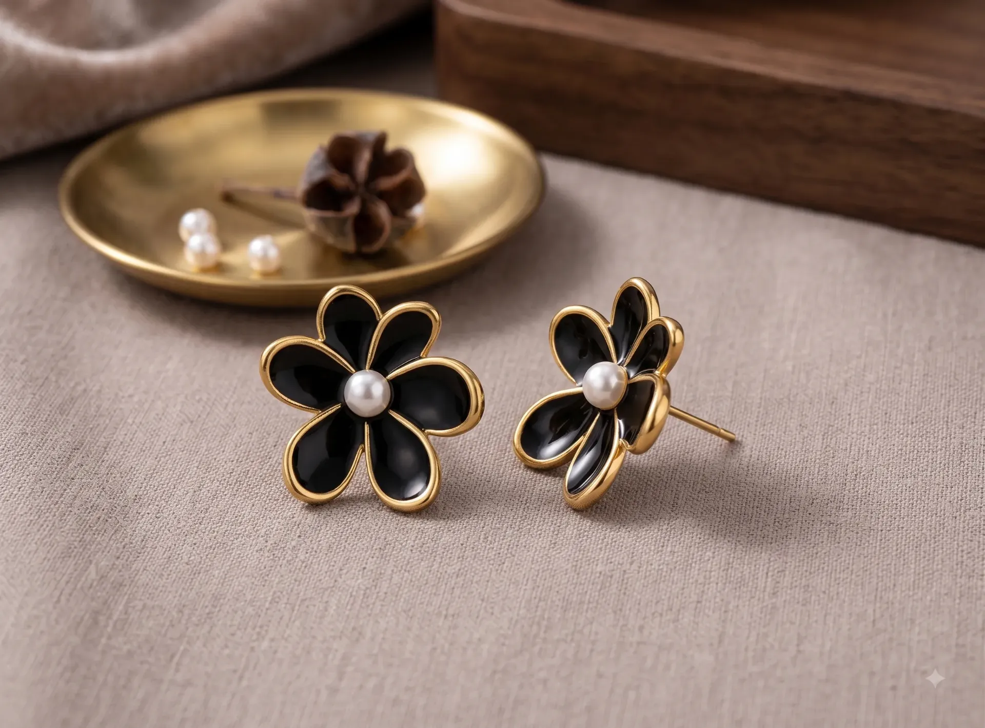 Flower Earrings Enamel Colored Oil Dripping Earrings for Women Stud