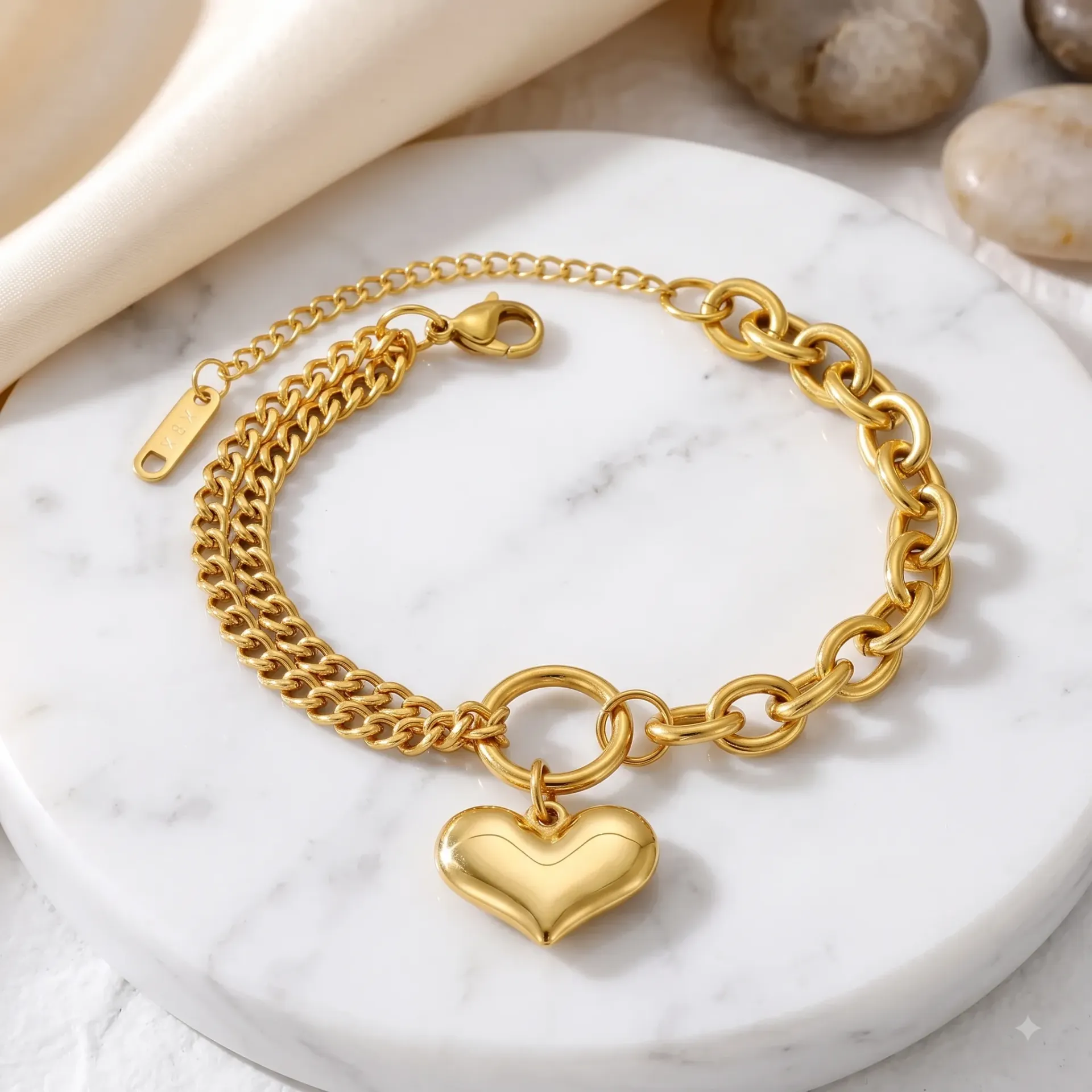 Luxury High-Grade Stainless Steel Twisted Cuff Bracelet for Women