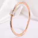 Hot Selling Rose Gold Steel Titanium Turnbuckle Bracelet with Diamond-Studded Star Charm Cute Style Stainless Steel Jewellery