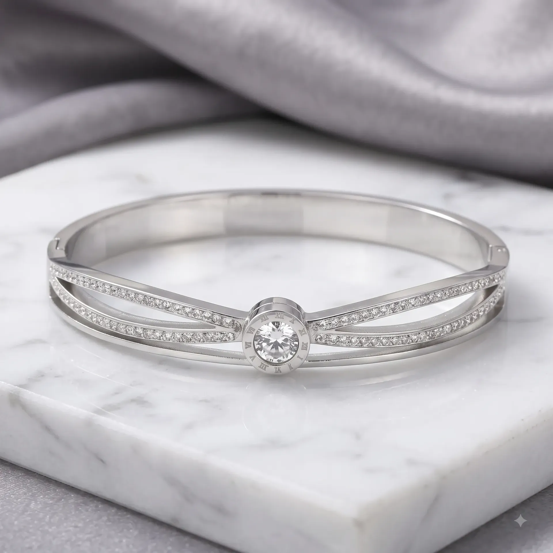 Titanium Steel Bracelet Female Opening