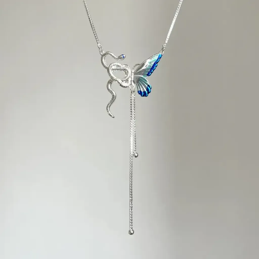 Butterfly Tassel Necklace for Everyday Wear