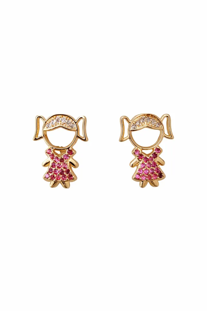 Golden Little Princess Studs