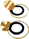 Modern Dual Ring Drop Earrings