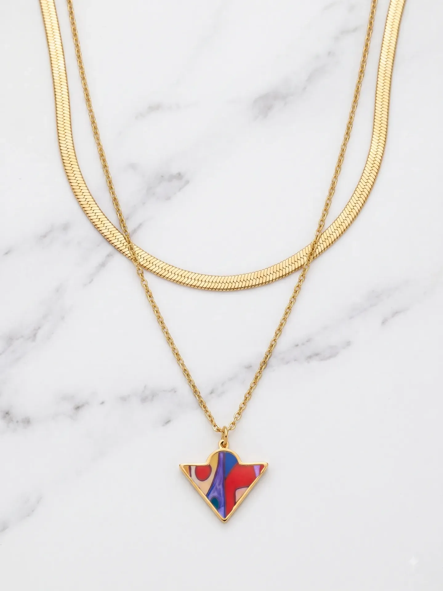 Dual-Chain Statement Necklace