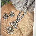 Regal Heritage Oxidised Necklace Set
