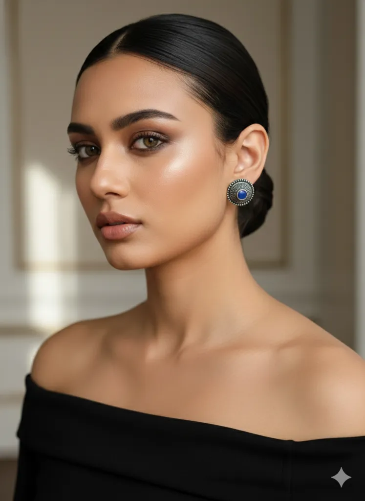 Azure Orbit Stud Earrings